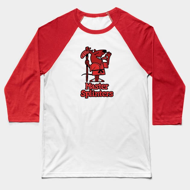 Master Splinters Pizza Baseball T-Shirt by RileyDixon
